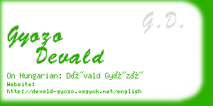 gyozo devald business card